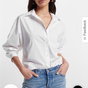 NWT Express Poplin Boyfriend Portofino Shirt